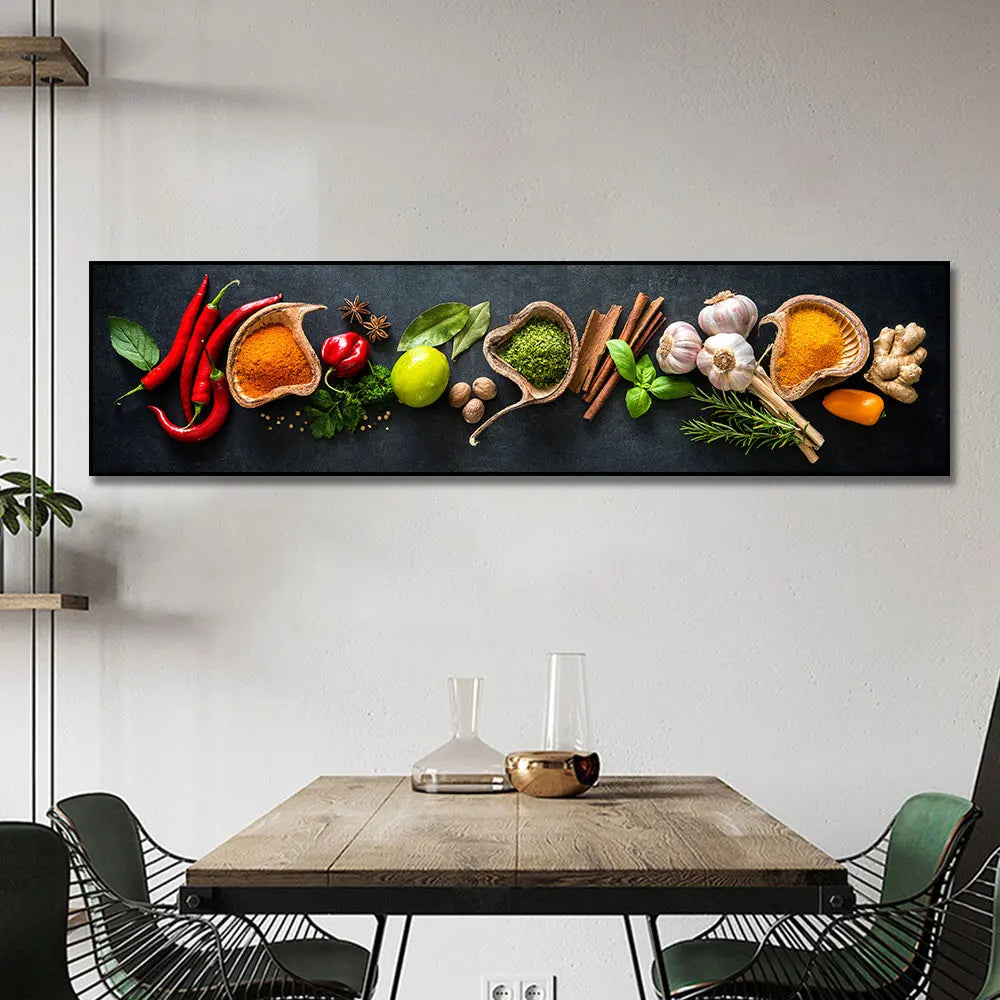 Grains Spices Peppers Food Canvas Art Painting Kitchen Decoration Poster Prints