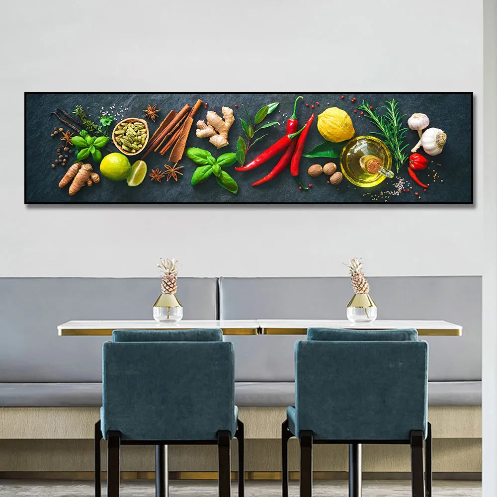 Grains Spices Peppers Food Canvas Art Painting Kitchen Decoration Poster Prints
