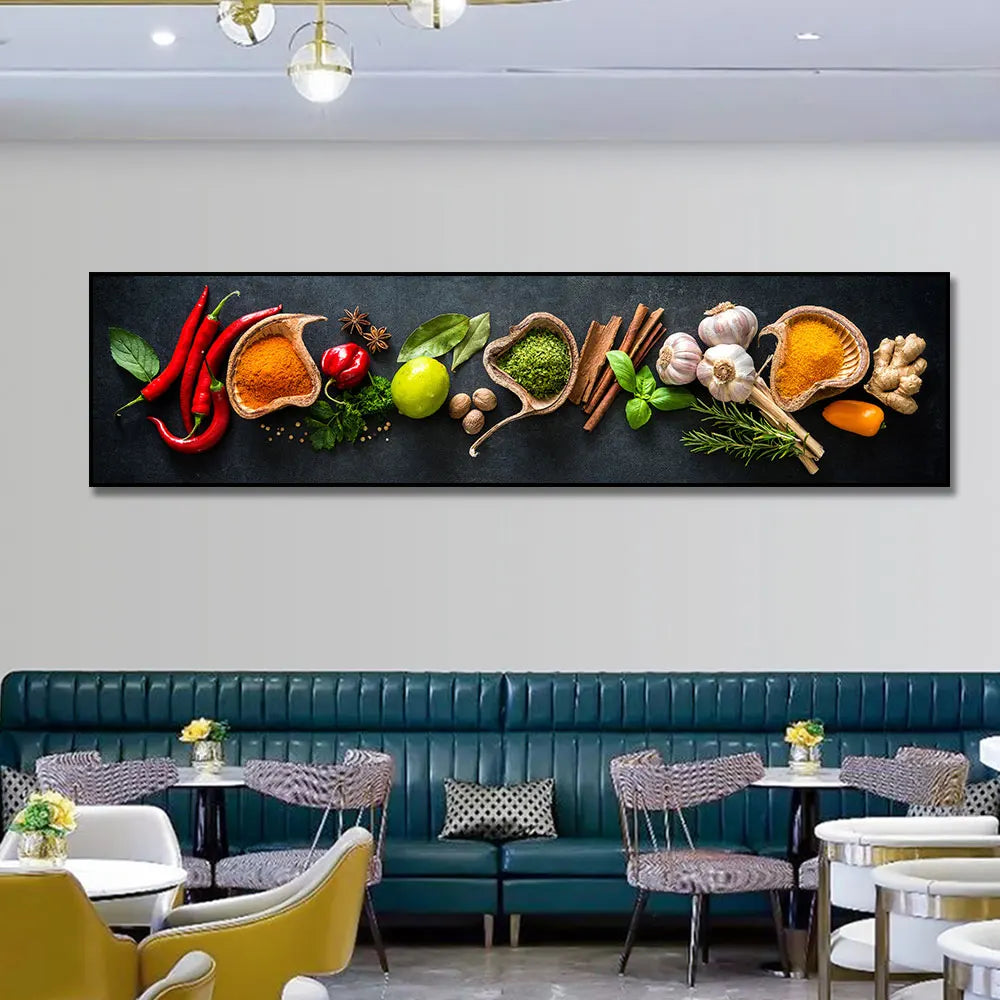 Grains Spices Peppers Food Canvas Art Painting Kitchen Decoration Poster Prints