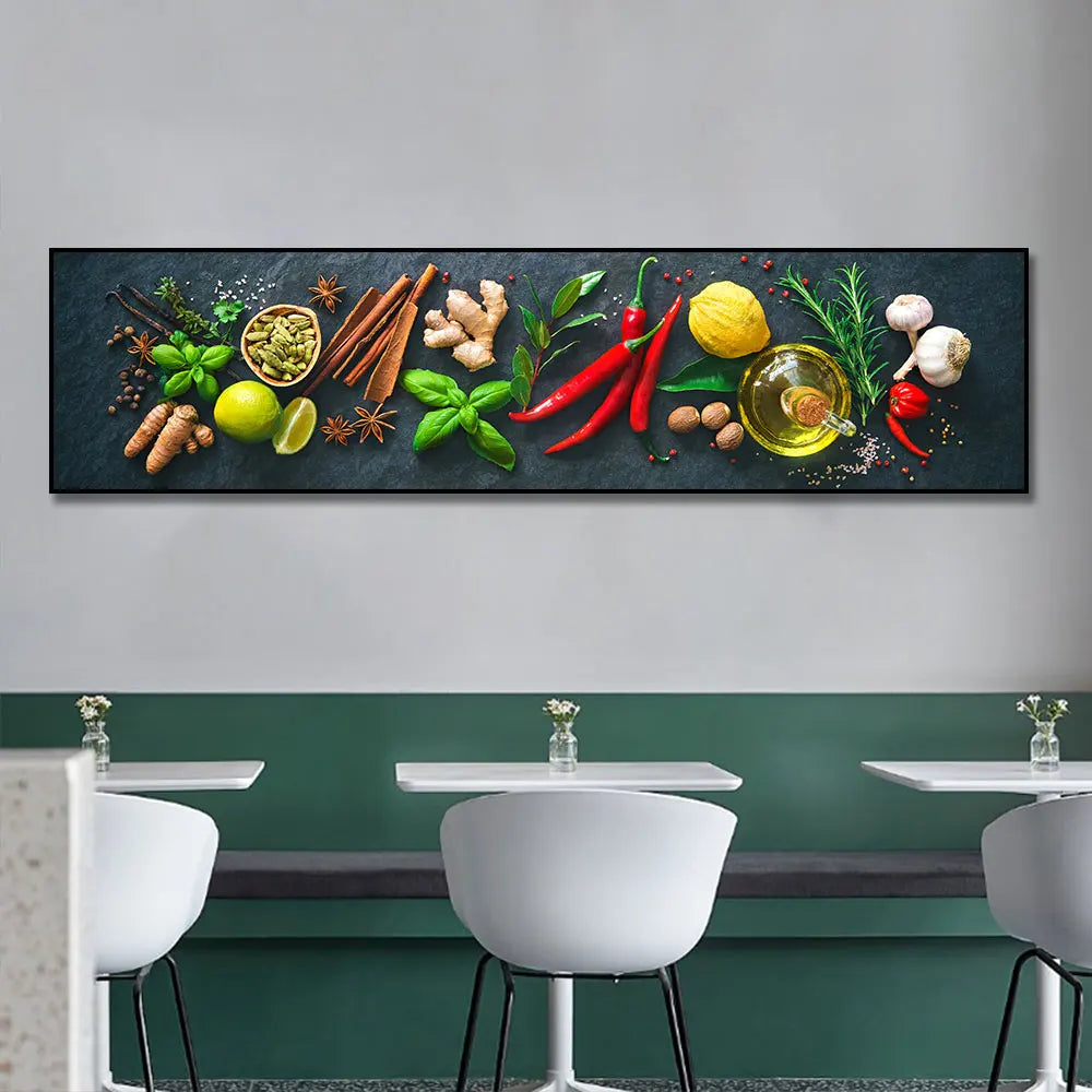 Grains Spices Peppers Food Canvas Art Painting Kitchen Decoration Poster Prints